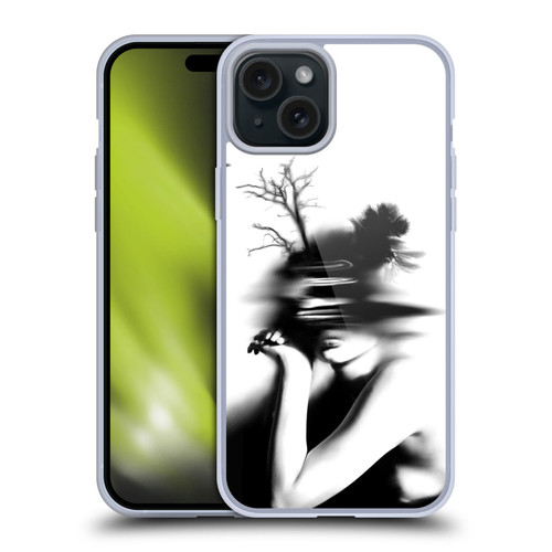 LouiJoverArt Black And White The Mystery Of Never Soft Gel Case for Apple iPhone 15 Plus