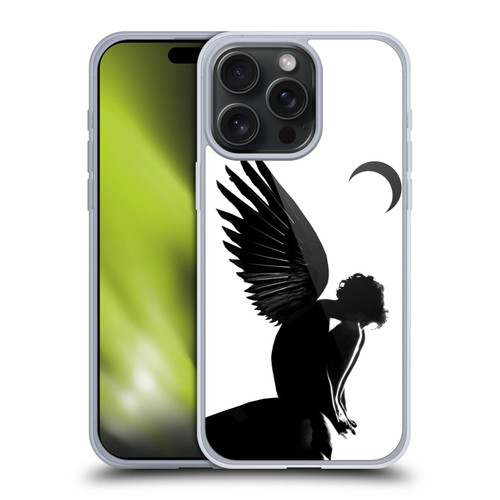 LouiJoverArt Black And White Angel Soft Gel Case for Apple iPhone 15 Pro Max