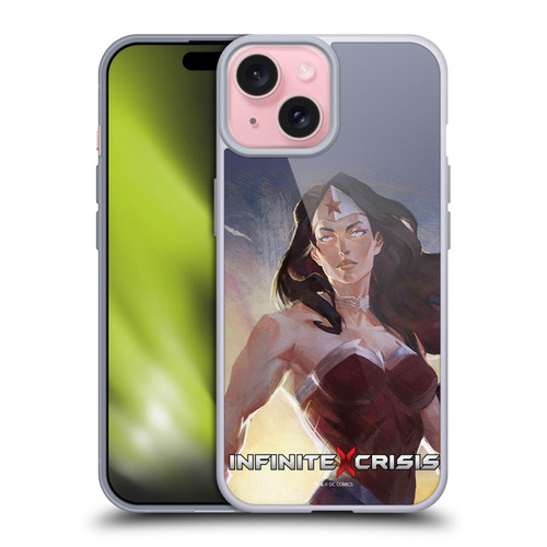 Infinite Crisis Characters Wonder Woman Soft Gel Case for Apple iPhone 15
