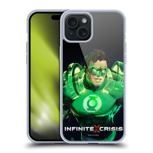 Infinite Crisis Characters Green Lantern Soft Gel Case for Apple iPhone 15 Plus