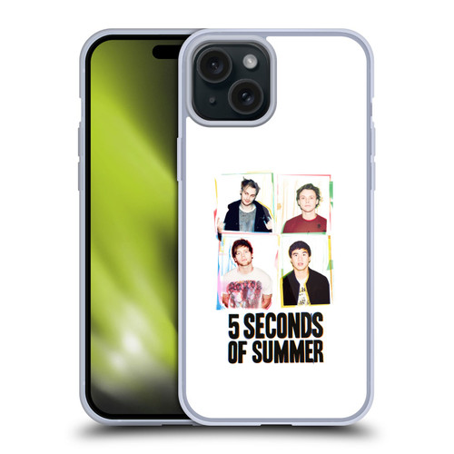 5 Seconds of Summer Posters Polaroid Soft Gel Case for Apple iPhone 15 Plus