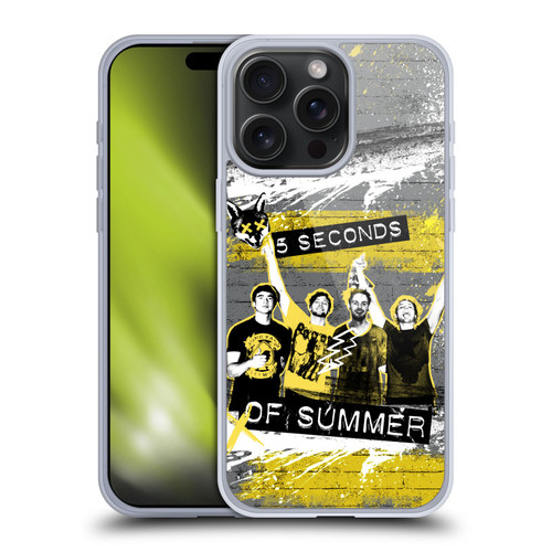 5 Seconds of Summer Posters Splatter Soft Gel Case for Apple iPhone 15 Pro Max