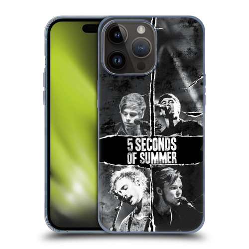 5 Seconds of Summer Posters Torn Papers 2 Soft Gel Case for Apple iPhone 15 Pro Max