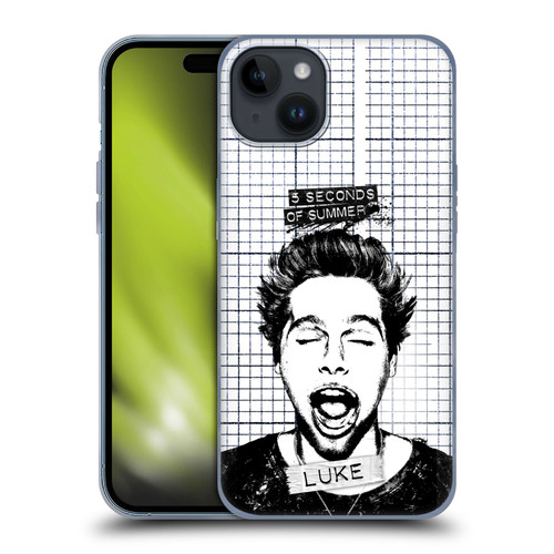 5 Seconds of Summer Solos Grained Luke Soft Gel Case for Apple iPhone 15 Plus