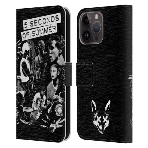 5 Seconds of Summer Posters Punkzine Leather Book Wallet Case Cover For Apple iPhone 15 Pro Max