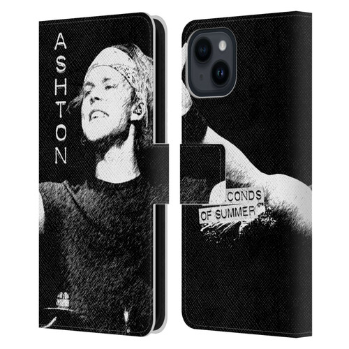 5 Seconds of Summer Solos BW Ashton Leather Book Wallet Case Cover For Apple iPhone 15