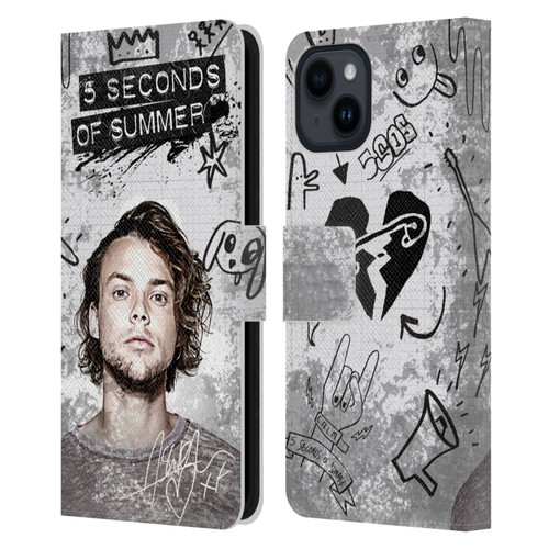 5 Seconds of Summer Solos Vandal Ashton Leather Book Wallet Case Cover For Apple iPhone 15