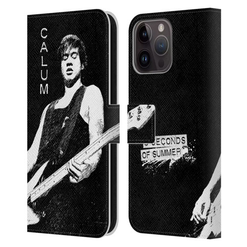 5 Seconds of Summer Solos BW Calum Leather Book Wallet Case Cover For Apple iPhone 15 Pro Max