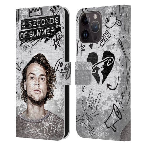 5 Seconds of Summer Solos Vandal Ashton Leather Book Wallet Case Cover For Apple iPhone 15 Pro Max