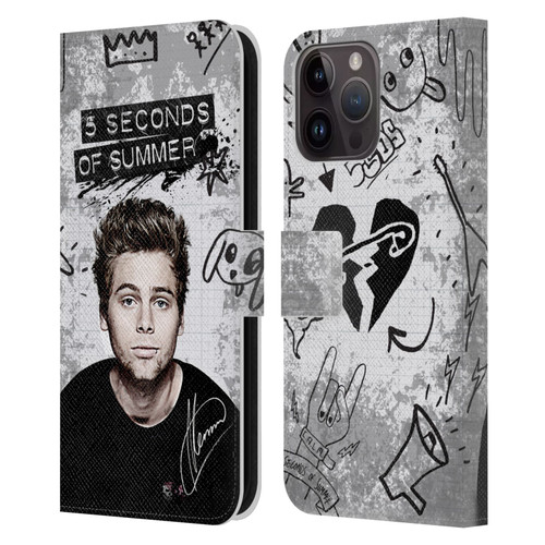 5 Seconds of Summer Solos Vandal Luke Leather Book Wallet Case Cover For Apple iPhone 15 Pro Max