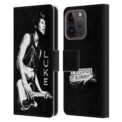 5 Seconds of Summer Solos BW Luke Leather Book Wallet Case Cover For Apple iPhone 15 Pro