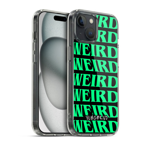 Yungblud Graphics Weird! Text Soft Gel Case for Apple iPhone 15