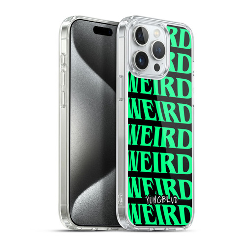 Yungblud Graphics Weird! Text Soft Gel Case for Apple iPhone 15 Pro Max