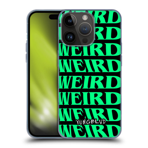 Yungblud Graphics Weird! Text Soft Gel Case for Apple iPhone 15 Pro