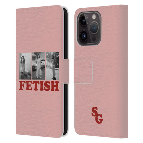 Selena Gomez Fetish Black & White Album Photos Leather Book Wallet Case Cover For Apple iPhone 15 Pro