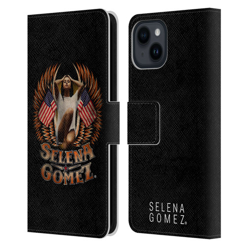 Selena Gomez Revival Biker Fashion Leather Book Wallet Case Cover For Apple iPhone 15