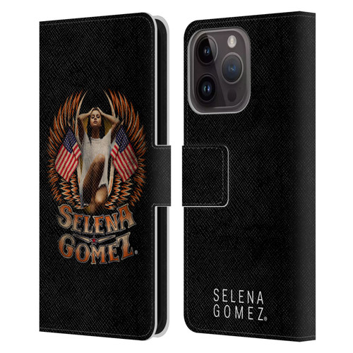 Selena Gomez Revival Biker Fashion Leather Book Wallet Case Cover For Apple iPhone 15 Pro