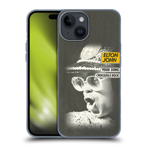 Elton John Artwork Your Song Single Soft Gel Case for Apple iPhone 15