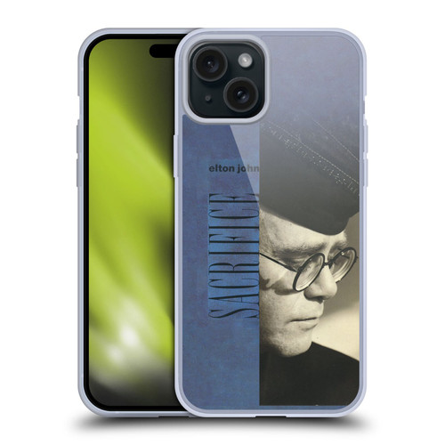 Elton John Artwork Sacrifice Single Soft Gel Case for Apple iPhone 15 Plus