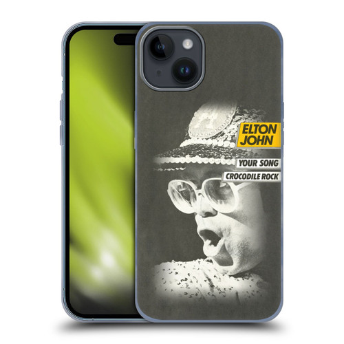 Elton John Artwork Your Song Single Soft Gel Case for Apple iPhone 15 Plus