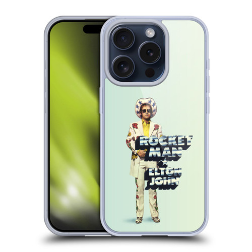 Elton John Artwork Rocket Man Single Soft Gel Case for Apple iPhone 15 Pro