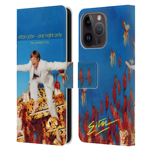 Elton John Artwork One Night Only Album Leather Book Wallet Case Cover For Apple iPhone 15 Pro