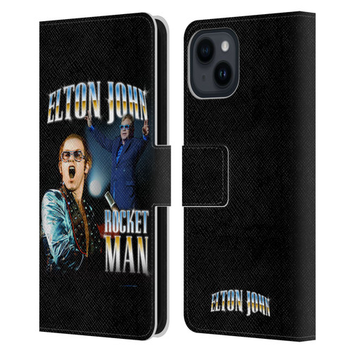 Elton John Rocketman Key Art Leather Book Wallet Case Cover For Apple iPhone 15