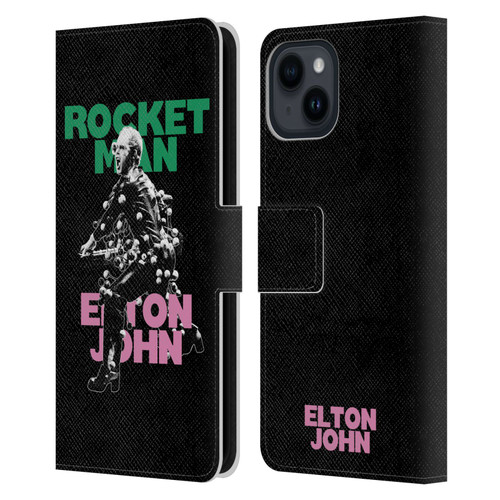 Elton John Rocketman Key Art 5 Leather Book Wallet Case Cover For Apple iPhone 15