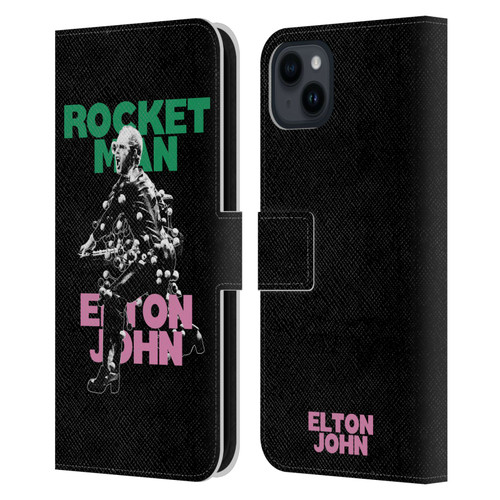 Elton John Rocketman Key Art 5 Leather Book Wallet Case Cover For Apple iPhone 15 Plus