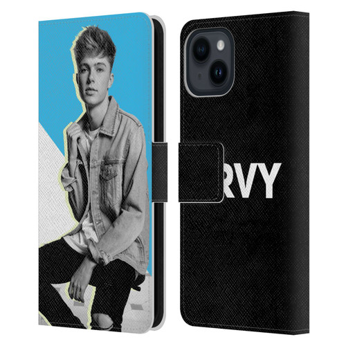 HRVY Graphics Calendar 3 Leather Book Wallet Case Cover For Apple iPhone 15