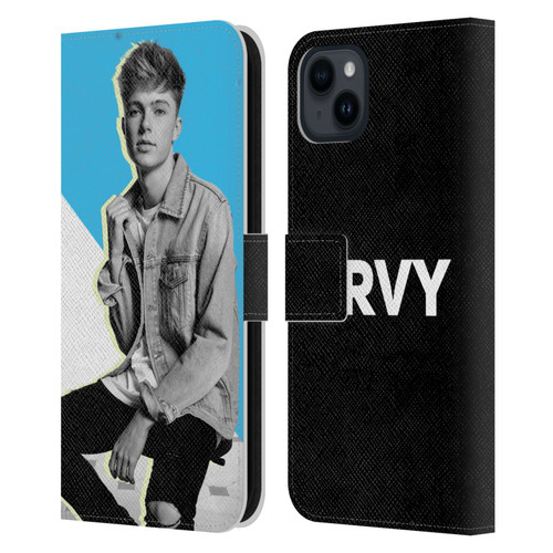HRVY Graphics Calendar 3 Leather Book Wallet Case Cover For Apple iPhone 15 Plus