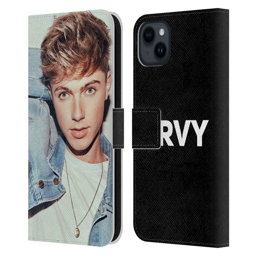 HRVY Graphics Calendar 4 Leather Book Wallet Case Cover For Apple iPhone 15 Plus