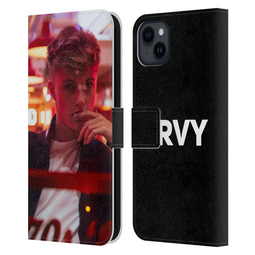 HRVY Graphics Calendar 6 Leather Book Wallet Case Cover For Apple iPhone 15 Plus