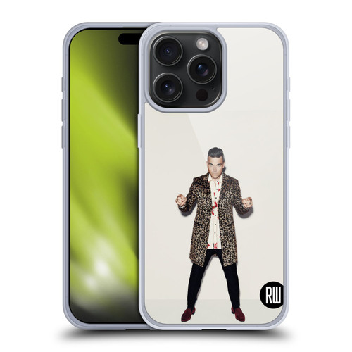 Robbie Williams Calendar Animal Print Coat Soft Gel Case for Apple iPhone 15 Pro Max