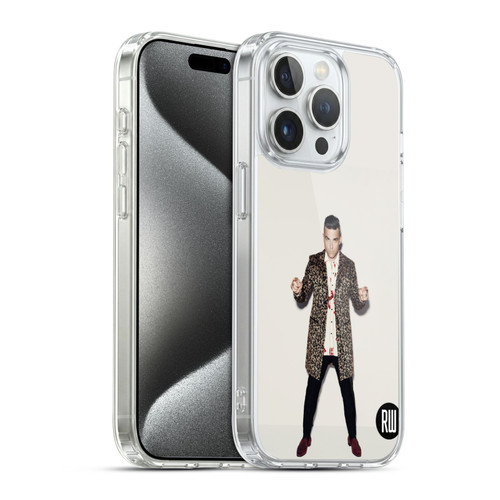 Robbie Williams Calendar Animal Print Coat Soft Gel Case for Apple iPhone 15 Pro & MagSafe
