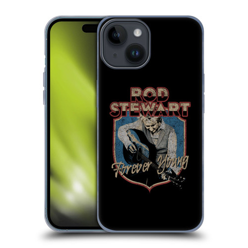 Rod Stewart Art Forever Young Soft Gel Case for Apple iPhone 15