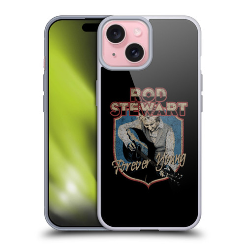 Rod Stewart Art Forever Young Soft Gel Case for Apple iPhone 15