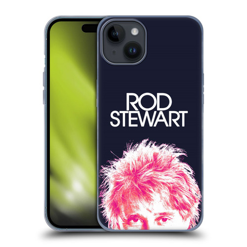 Rod Stewart Art Neon Soft Gel Case for Apple iPhone 15 Plus