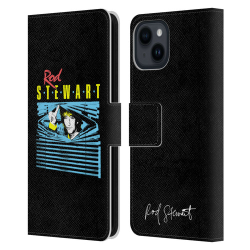 Rod Stewart Art Blinds Leather Book Wallet Case Cover For Apple iPhone 15