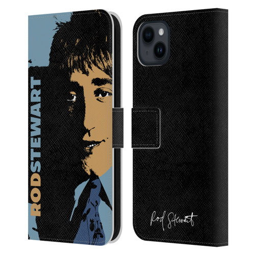 Rod Stewart Art Yesterday Retro Leather Book Wallet Case Cover For Apple iPhone 15 Plus