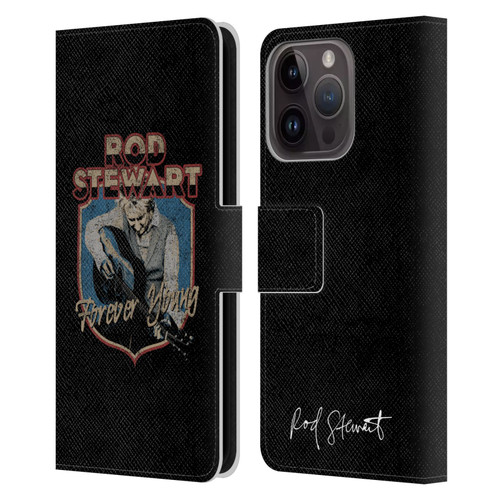 Rod Stewart Art Forever Young Leather Book Wallet Case Cover For Apple iPhone 15 Pro