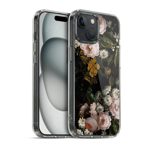 UtArt Antique Flowers Roses And Baby's Breath Soft Gel Case for Apple iPhone 15 & MagSafe