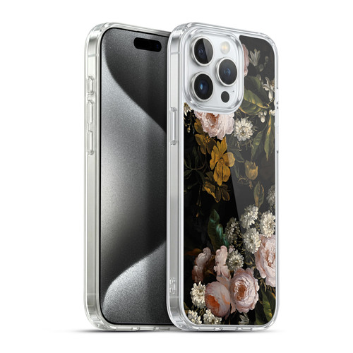 UtArt Antique Flowers Roses And Baby's Breath Soft Gel Case for Apple iPhone 15 Pro Max & MagSafe