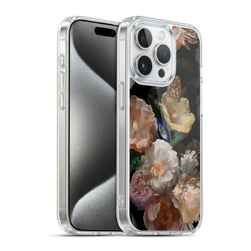 UtArt Antique Flowers Botanical Beauty Soft Gel Case for Apple iPhone 15 Pro & MagSafe