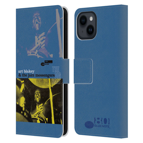 Blue Note Records Albums Art Blakey The Big Beat Leather Book Wallet Case Cover For Apple iPhone 15