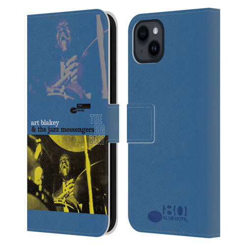 Blue Note Records Albums Art Blakey The Big Beat Leather Book Wallet Case Cover For Apple iPhone 15 Plus