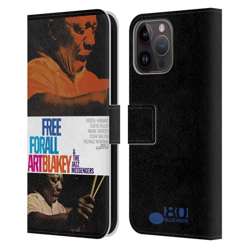 Blue Note Records Albums Art Blakey Free For All Leather Book Wallet Case Cover For Apple iPhone 15 Pro Max