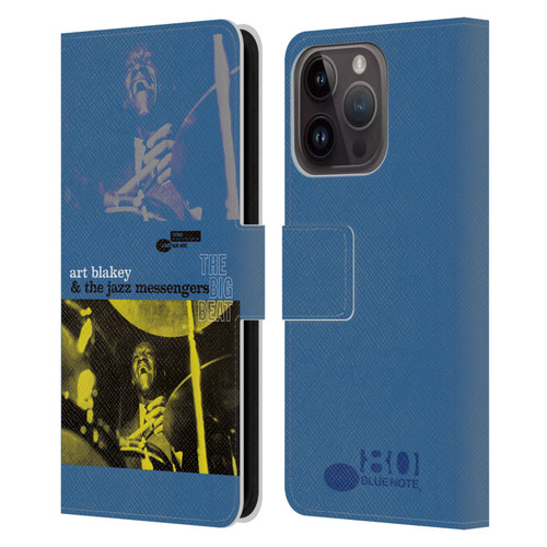 Blue Note Records Albums Art Blakey The Big Beat Leather Book Wallet Case Cover For Apple iPhone 15 Pro