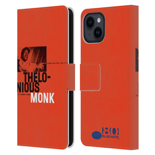 Blue Note Records Albums 2 Thelonious Monk Leather Book Wallet Case Cover For Apple iPhone 15