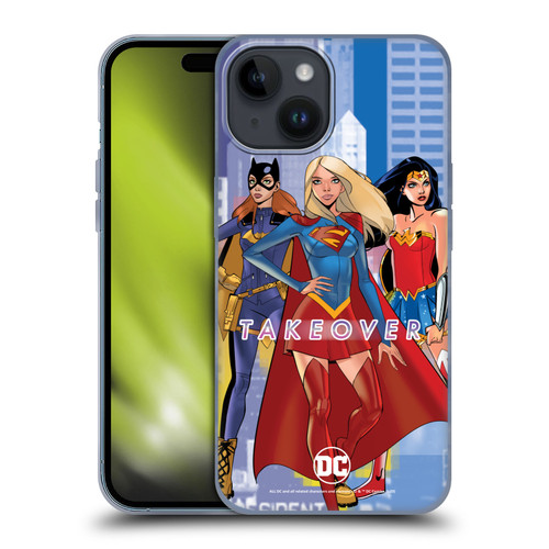 DC Women Core Compositions Girl Power Soft Gel Case for Apple iPhone 15